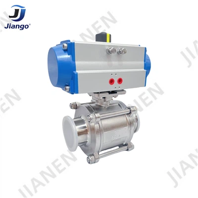 Pneumatyczne 3-częściowe 3-częściowy zawór kulowy